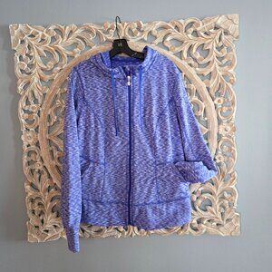 Exertek women's (XL) purple polyester-spandex blend activewear hoodie